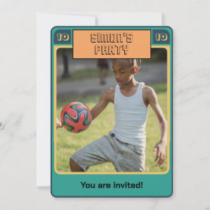 Retro Football Card inspiré Boy Party Invitation
