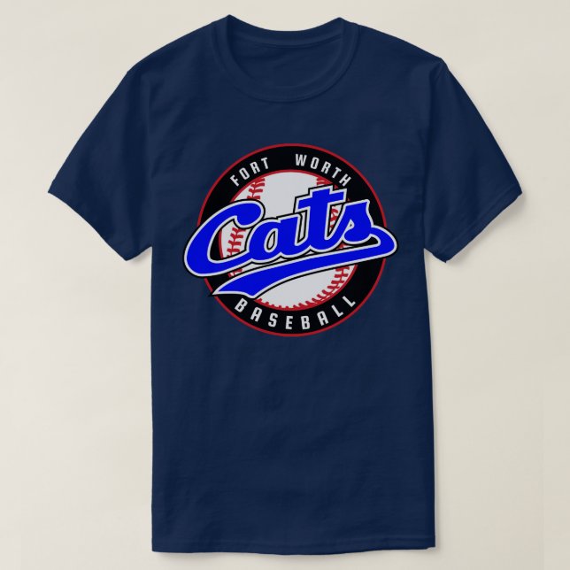 Retro Fort Worth Cats Baseball TShirt 1 (Design devant)