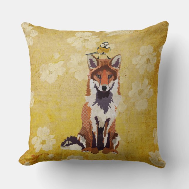 Rétro Fox et petit coussin d'oiseau (Recto)
