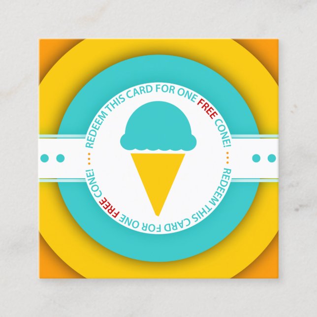 rétro FREE ICE CREAM CONE coupon (Devant)