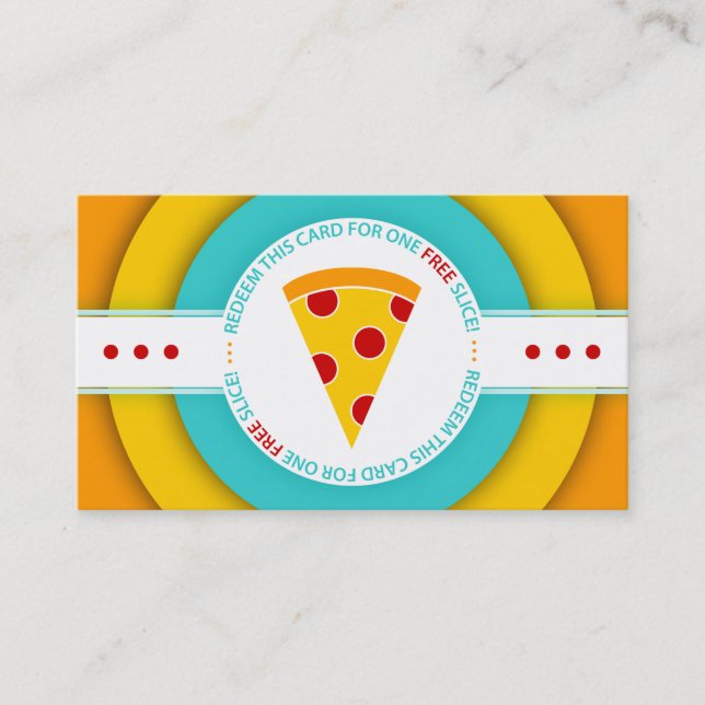 REtro FREE PIZZA SLICE coupon (Devant)