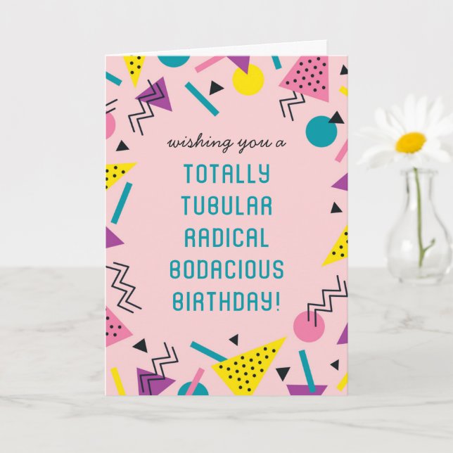 Retro Funny 80s Slang carte d'anniversaire (Petite plante)