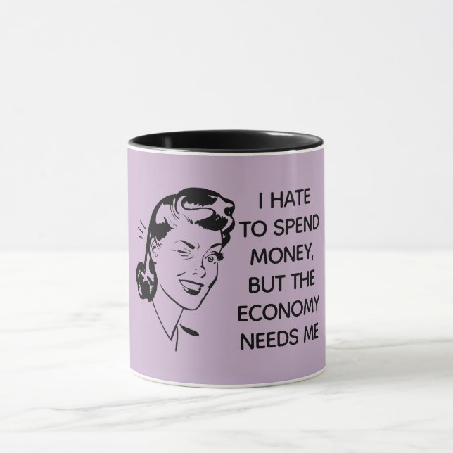 Retro Funny Shopping Mug (Centre)
