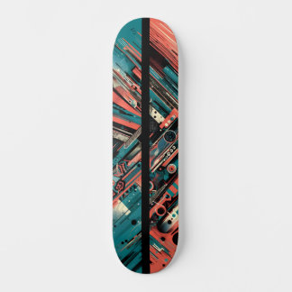 Rétro-Futuriste Technologie Street Art Skateboard