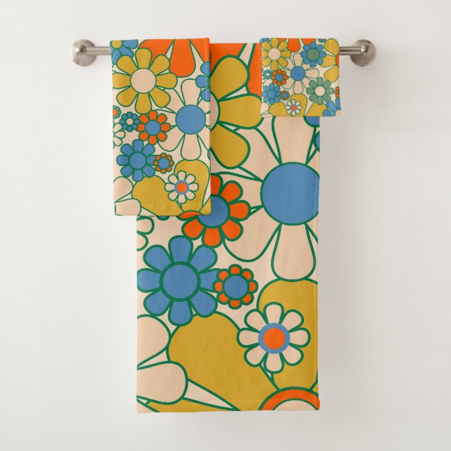 Retro Garden Super Floral 60s les années 70 Motif (En situation)