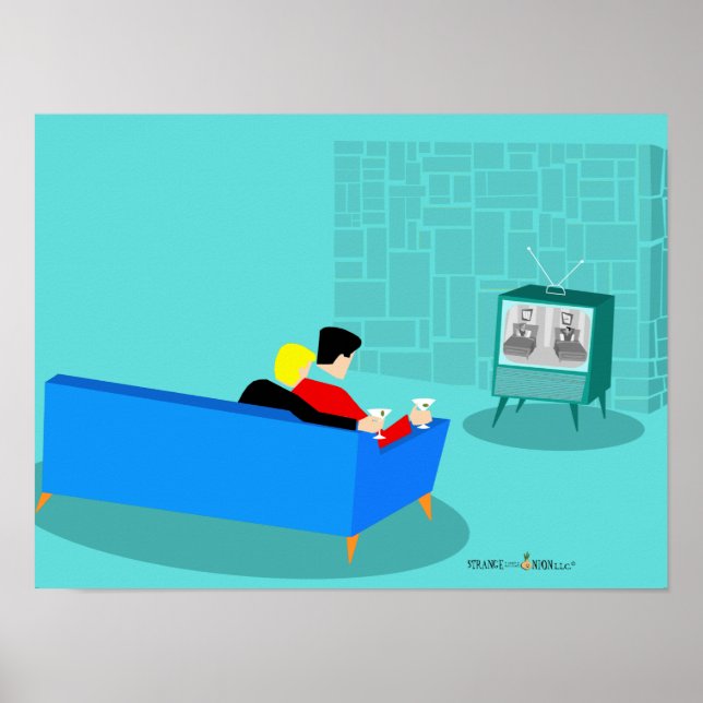 Retro Gay Couple Print, Value Poster Paper (Matte) (Devant)