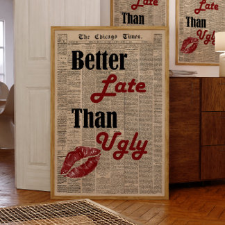 Retro Girly Citation journal Poster d'art mural te