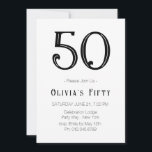 Retro Glam 50th Birthday Party Invitation<br><div class="desc">Retro Glam 50th Birthday Party Invitation. Personnalisez facilement avec vos détails personnalisés.</div>