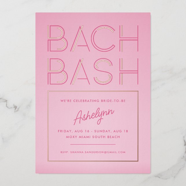 Retro Glow  |  Invitation en aluminium pour enterr (Recto)