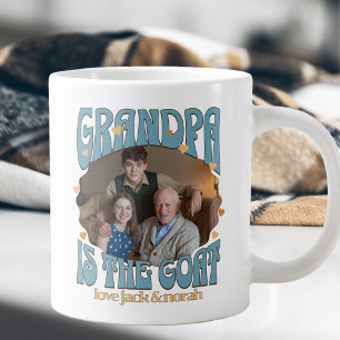 Retro Grand-père est la chèvre Photo Giant Mug