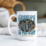 Retro Grand-père est la chèvre Photo Mug<br><div class="desc">Bouc de chèvre rétro pour grand-père avec photo personnalisée. Votre photo sera affichée en forme d'autocollant ondulé et encadrée de "grand-père est la chèvre". lettrée dans la typographie rétro et décorée avec le coeur de l'amour. Personnalisez avec le ou les nom(s) du petit-enfant ou des petits-enfants ou tout texte que...</div>