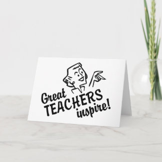 Retro Grands Enseignants Inspirer Cartes de Voeux