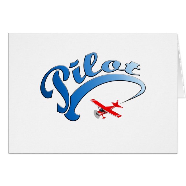 Rétro graphique pilote avec le texte bleu (Devant horizontal)