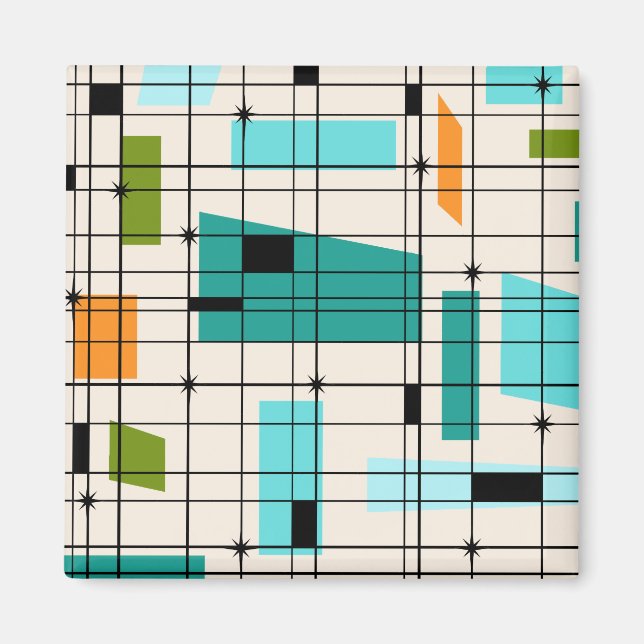 Retro Grille et Starburst Magnet (Devant)