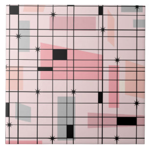 Rétro grille rose et carreau de céramique de