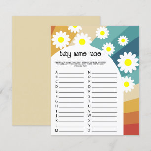 Retro Groovy - Jeu de course de noms de bébé