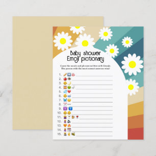 Retro Groovy - Jeu d'images d'emoji Baby Shower