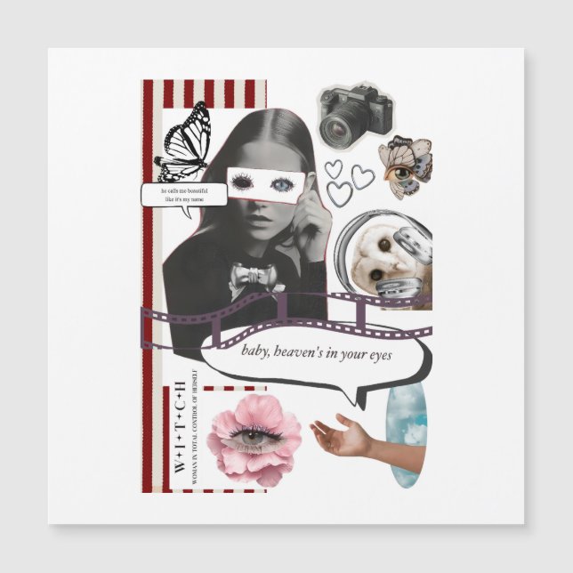 Retro Grunge Coquette Aesthetic Photo Collage (Devant)