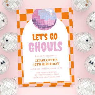 Retro Halloween Disco Anniversaire Invitation