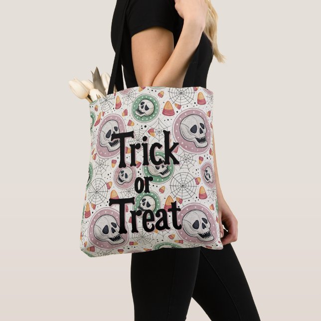 Retro Halloween Trick ou Treat Candy Sac fourre-to (De près)