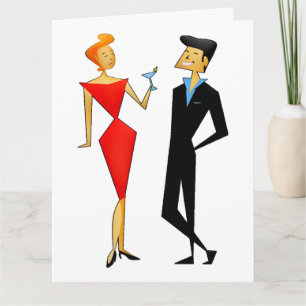 RETRO HAPPY BANTHDAY MARI CARTES FEMME