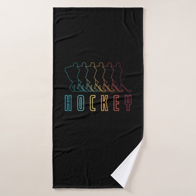 Rétro hockey (Serviette de bain)