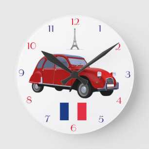 Rétro horloge de mur de Citroen 2CV