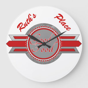 Rétro horloge de Restauraunt de style de bonne