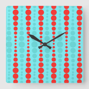 Rétro horloge murale d'acrylique de points de