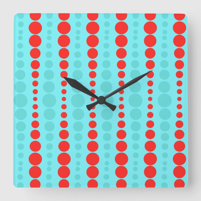 Rétro horloge murale d'acrylique de points de (Recto)