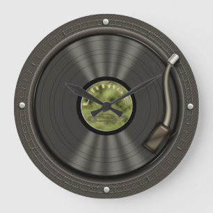 Rétro horloge murale de disque vinyle