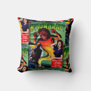 Retro Horror Comic Livre Oreillers Décoratifs