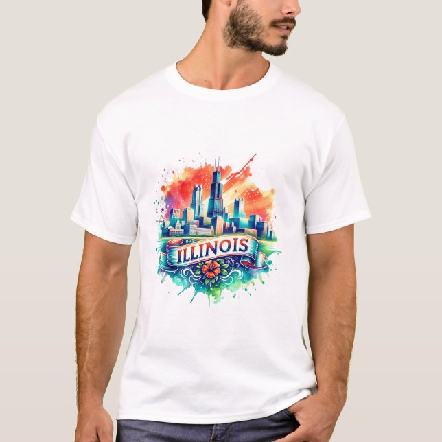 Retro Idaho Map T-Shirts – Vintage usa map (Devant)