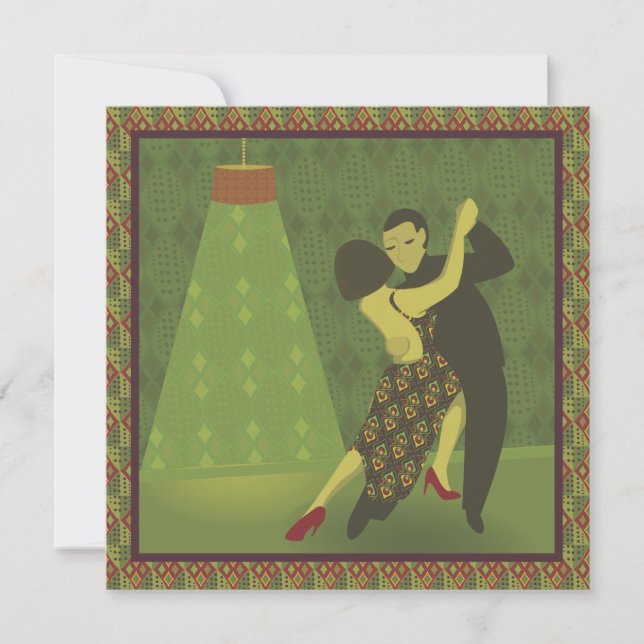 Rétro invitation de danse (Devant)