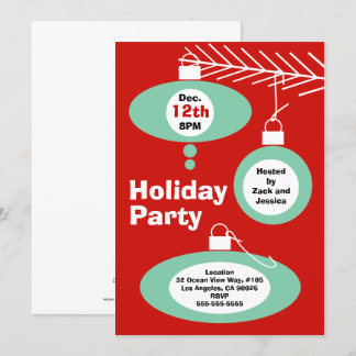 Rétro invitation de fête de Noël