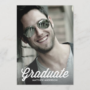 Rétro invitation de fête de remise des diplômes du