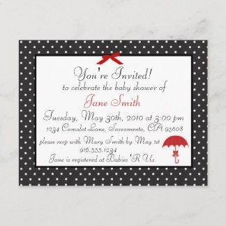 Rétro invitation de pin-up de baby shower