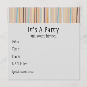 Rétro invitation de rayures