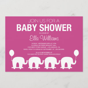 RÉTRO INVITATION POURPRE DE BABY SHOWER DU CIRQUE