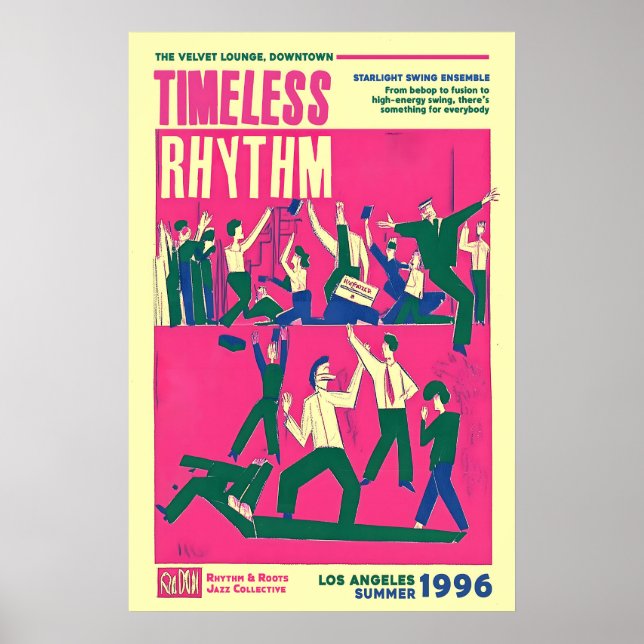 Retro Jazz Festival Poster Los Angeles 1996 Art (Devant)