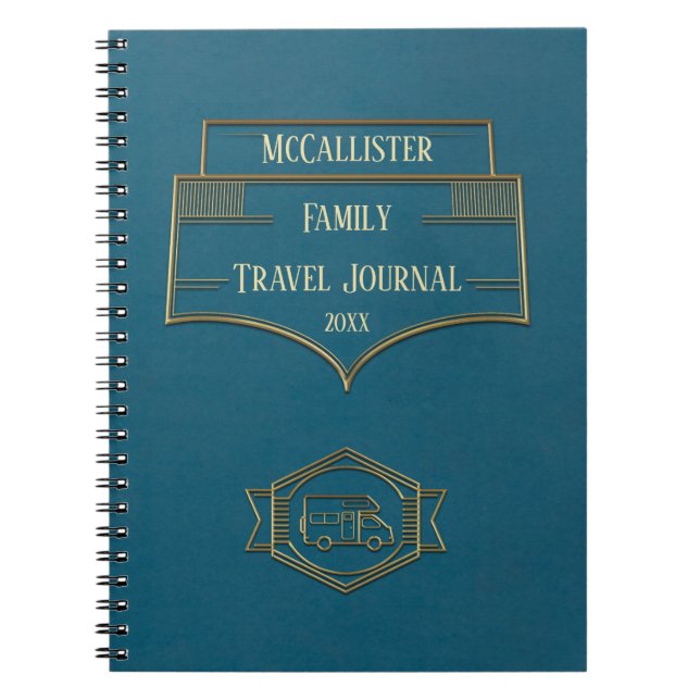 Rétro journal de voyage de rv Motorhome (Devant)