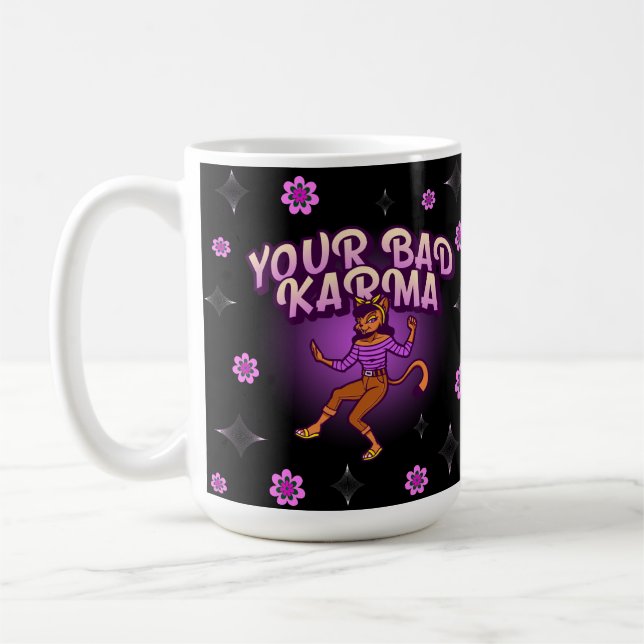 Retro Kool Kat "Karma" Mug (Gauche)