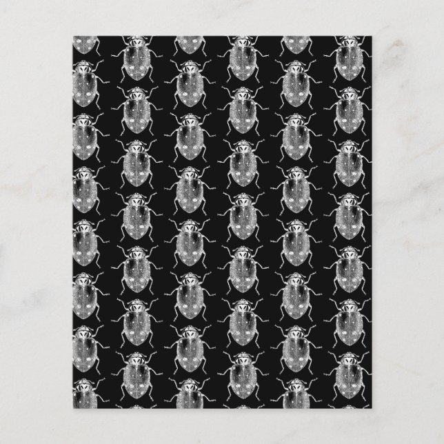 Retro Ladybug Art Imprimer Motif Ladybugs en noir (Devant)