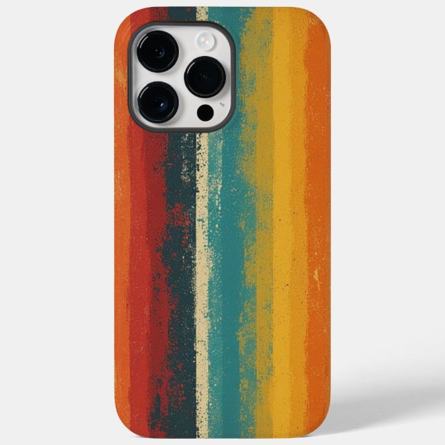 Rétro les années 70 Rainbow Stripe coque iphone Vi (Verso)