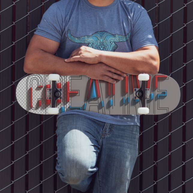 Retro Line Art Skateboard Bold, moderne et unique (Extérieur 3)