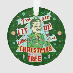 Rétro Lit potable d'homme d'humour de Noël drôl