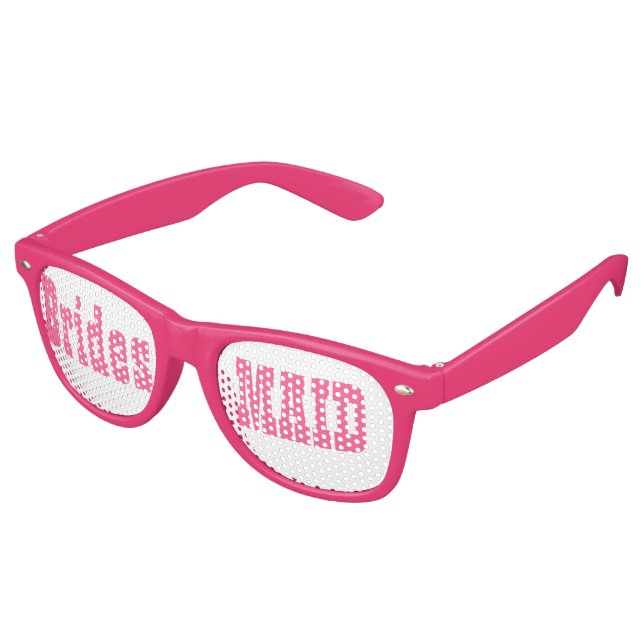 Retro Lunettes de fête de mariage rose (Angulaire)
