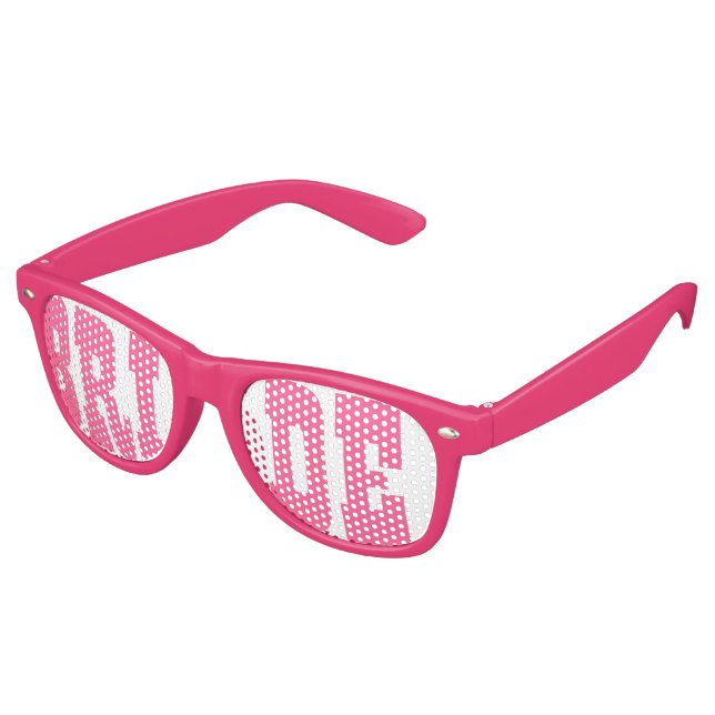 Retro Lunettes de fête de swag BRIDE rose (Angulaire)