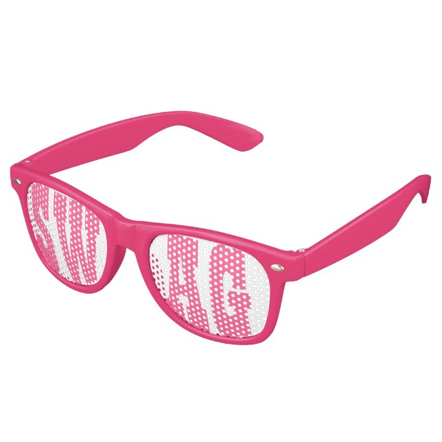 Retro Lunettes de fête de swag rose (Angulaire)