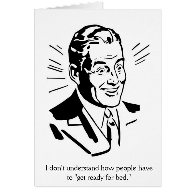 Retro Man - Toujours prêt pour le lit, (Devant)